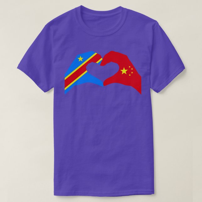 Camiseta Nós Coramos o Congo China Patriot Flag Se (Frente do Design)