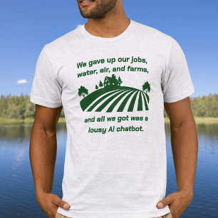 Camiseta Nós desistimos de nossos empregos, água ar, fazend
