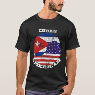 Camiseta Nós E Cuba Bandeiras Metade Cubana Metade American