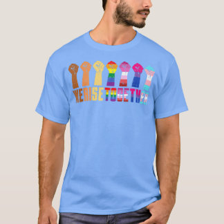 Camiseta Nós erguemos juntos o orgulho negro BLM LGBT