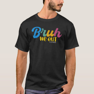Camiseta Nós Estamos Fora Professor Retro Férias de Verão Ú
