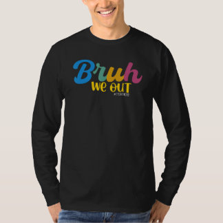 Camiseta Nós Estamos Fora Professor Retro Férias de Verão Ú