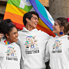 Camiseta Nós Ficamos Juntos Orgulho Pessoas LGBTQ Unidade