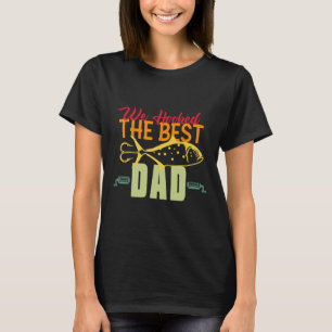 Camiseta Nós Fisgamos O Melhor Pai Isca de Pesca Vintage Di