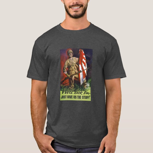 Camiseta Nós lamberemos o em apenas damos-nos o material! (Frente)