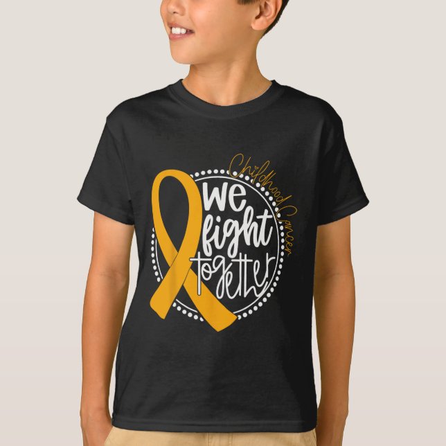 Camiseta Nós lutamos juntos a consciência do Cancer da infâ (Frente)