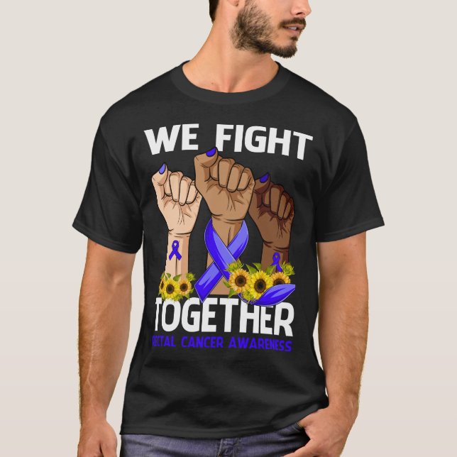 Camiseta Nós lutamos juntos contra a consciência dos CANCER (Frente)