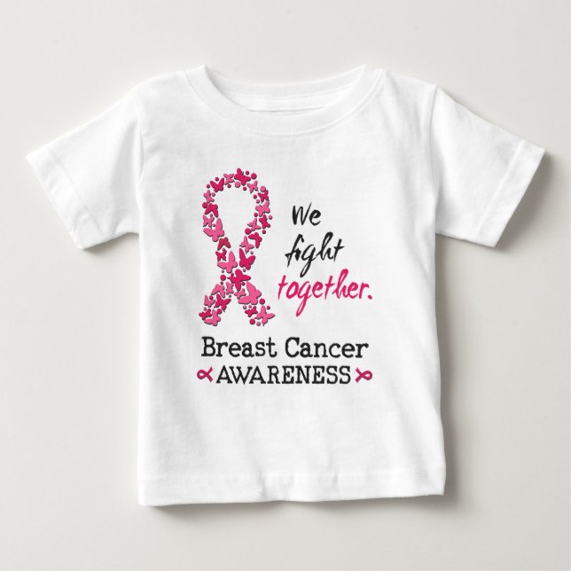 Camiseta Nós lutamos juntos contra o Cancer da Mama (Frente)