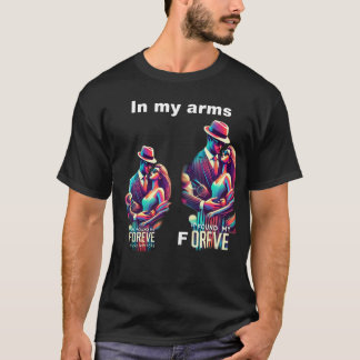 Camiseta Nos meus braços eu encontrei meu para sempre