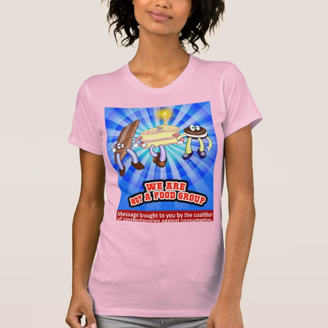 Camiseta Nós não somos um grupo de comida (Frente)