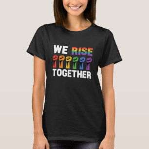 Camiseta Nós nos Erguemos Juntos Bissexuais Gays Trans Quee