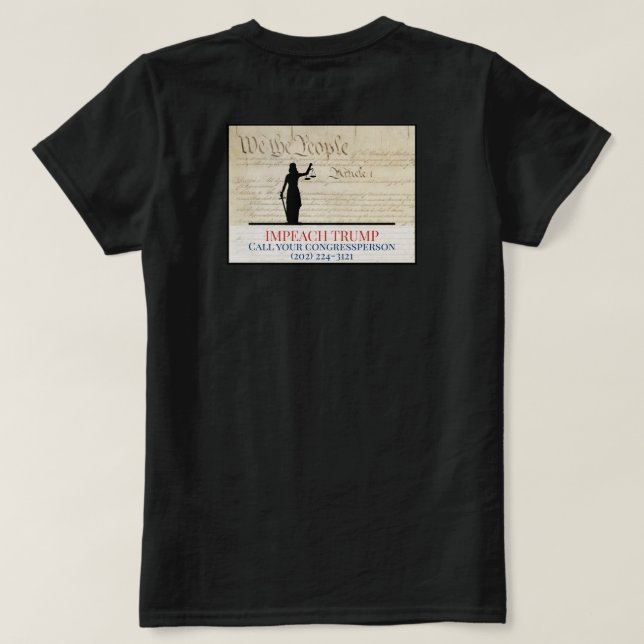 Camiseta Nós, o Congresso Pessoas Impeach, Lady Justice (Verso do Design)