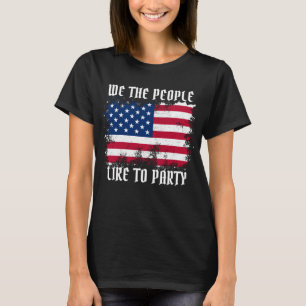 Camiseta Nós, o povo Bandeira dos EUA engraçada e desgastad