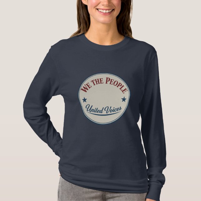 Camiseta Nós, o Povo, Crachá Vintage (Frente)