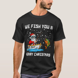 Camiseta Nós Pescamos Você Feliz Natal Papai Noel Xmas Engr