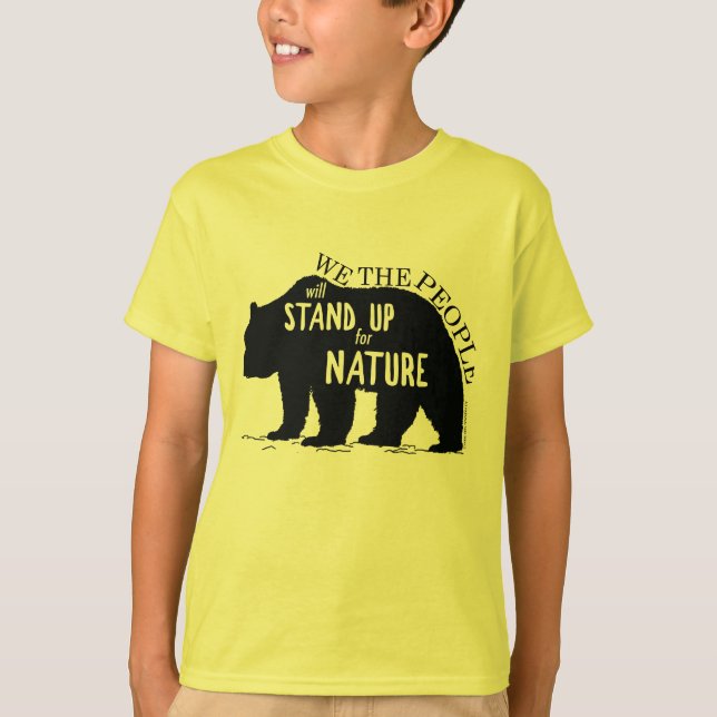 Camiseta Nós que as pessoas representam acima a natureza - (Frente)