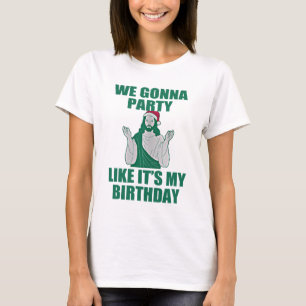 Camiseta NÓS que VAMOS PARTY COMO ELE somos MEU ANIVERSÁR