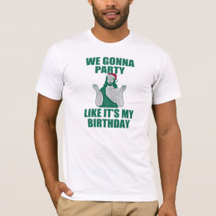 Camiseta NÓS que VAMOS PARTY COMO ELE somos MEU ANIVERSÁRIO