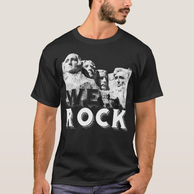Camiseta Nós Rock Mount Rushmore - Escultura (Frente)