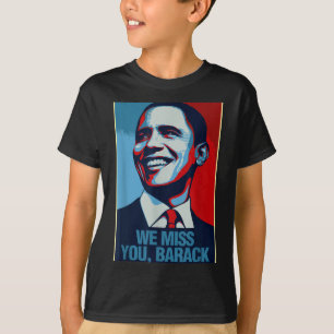 Camiseta Nós Sentimos Sua Falta Barack Obama Retrato Camise