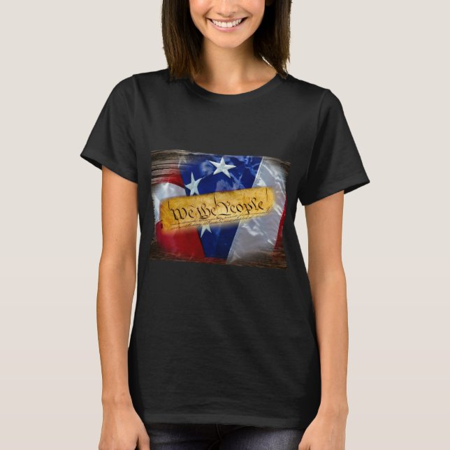 Camiseta Nós Somos A Bandeira Da Pessoas American (Frente)
