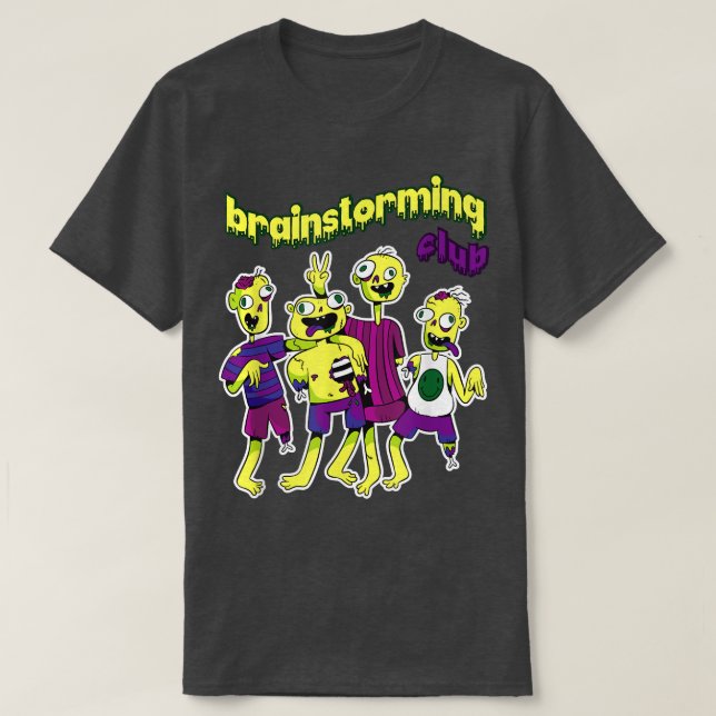 Camiseta Nós Somos O Clube De Brainstorming Medo De Nervoso (Frente do Design)