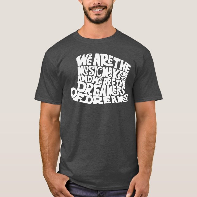 Camiseta Nós somos o presente dos criadores de música (Frente)