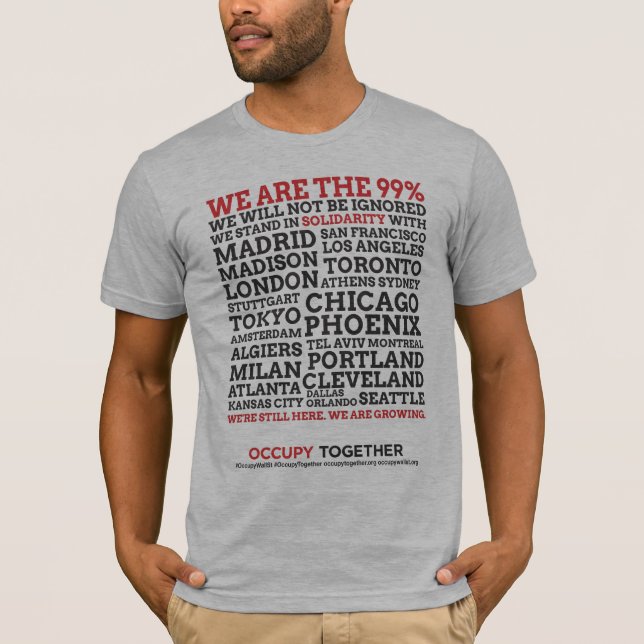 Camiseta Nós SOMOS os 99% (Frente)