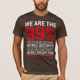 Camiseta Nós somos os 99% - 99 por cento ocupam Wall Stree