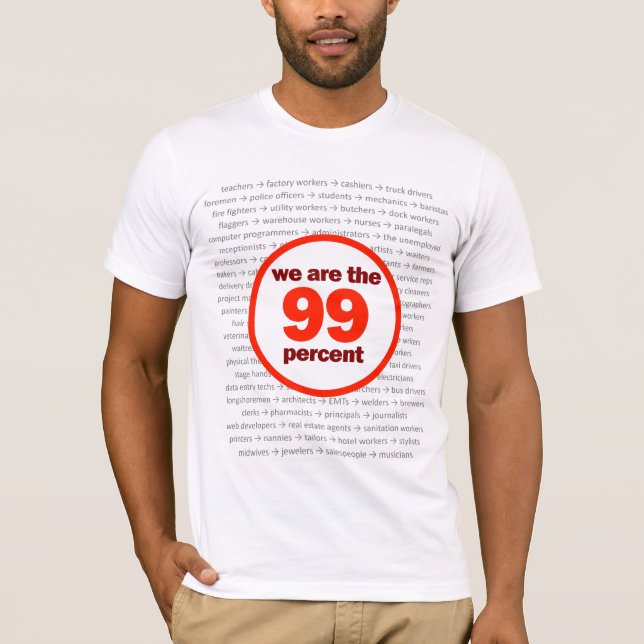 Camiseta Nós somos os 99 por cento (Frente)