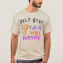 Camiseta Nós Superaremos a COVID-19 – Força & Resiliência
