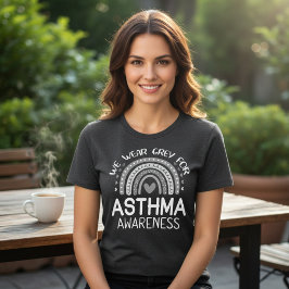 Camiseta Nós Usamos Cinza Conscientização sobre Asma