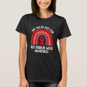 Camiseta Nós Usamos Vermelho Para a Semana de Conscientizaç