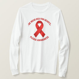 Camiseta Nós Usamos Vermelho pelos Corações – Fita Vermelha