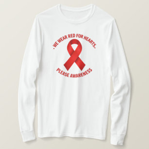 Camiseta Nós Usamos Vermelho pelos Corações – Fita Vermelha