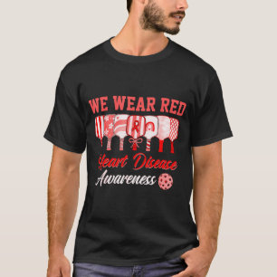 Camiseta Nós Usamos Vermelho Pickleball Conscientização sob