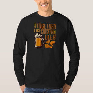 Camiseta Nós Vamos Junto Como Frango E Cerveja Frango Frito