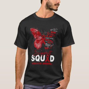 Camiseta Nós Vestimos Borboleta Borgonha Apoiando Meningite