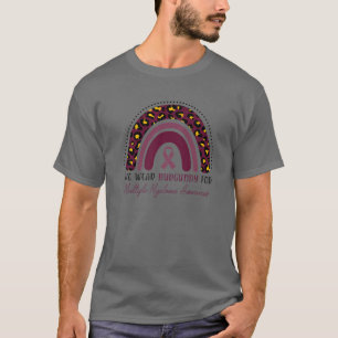 Camiseta Nós Vestimos Borgonha Múltiplos Myeloma Sensibiliz
