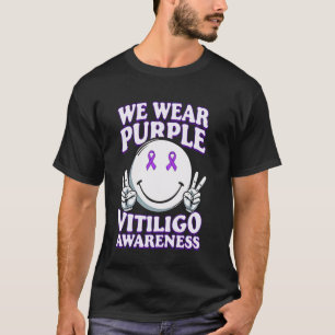 Camiseta Nós Vestimos Roxo Pela Consciência Do Vitiligo