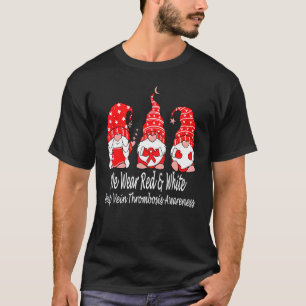 Camiseta Nós Vestimos Vermelho E Branco Para A Trombose De