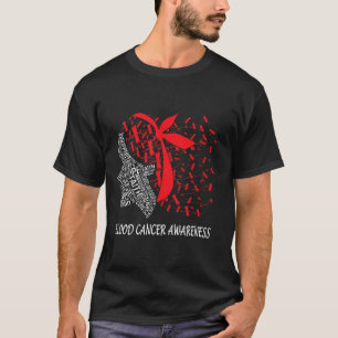 Camiseta Nós Vestimos Vermelho Para A Consciência Do Cancer