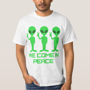 Camiseta Nós Viemos em Paz - Alien