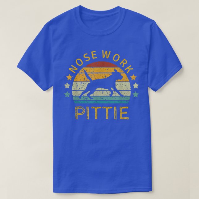 Camiseta Nose Work Pittie Pit Bull Dog Silhouket  (Frente do Design)