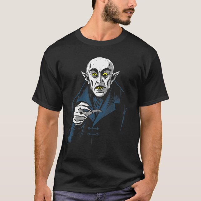 Camiseta Nosferatu Halloween Vampire Horror Dracula (Frente)