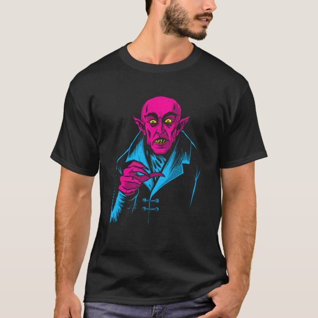 Camiseta Nosferatu Halloween Vampire Horror Dracula (Frente)