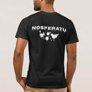 Camiseta Nosferatu inspira branco na tipografia de preto-e-