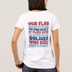 Camiseta Nossa Bandeira Não Fica Tremulando Porque o Vento