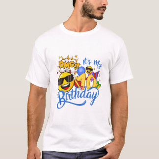 Camiseta Nossa É Meu Aniversário De 10 Anos Menino