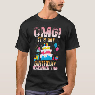Camiseta Nossa, é meu aniversário em 23 de dezembro, feliz